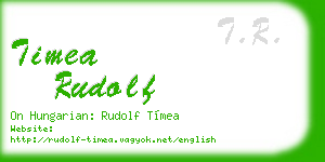 timea rudolf business card